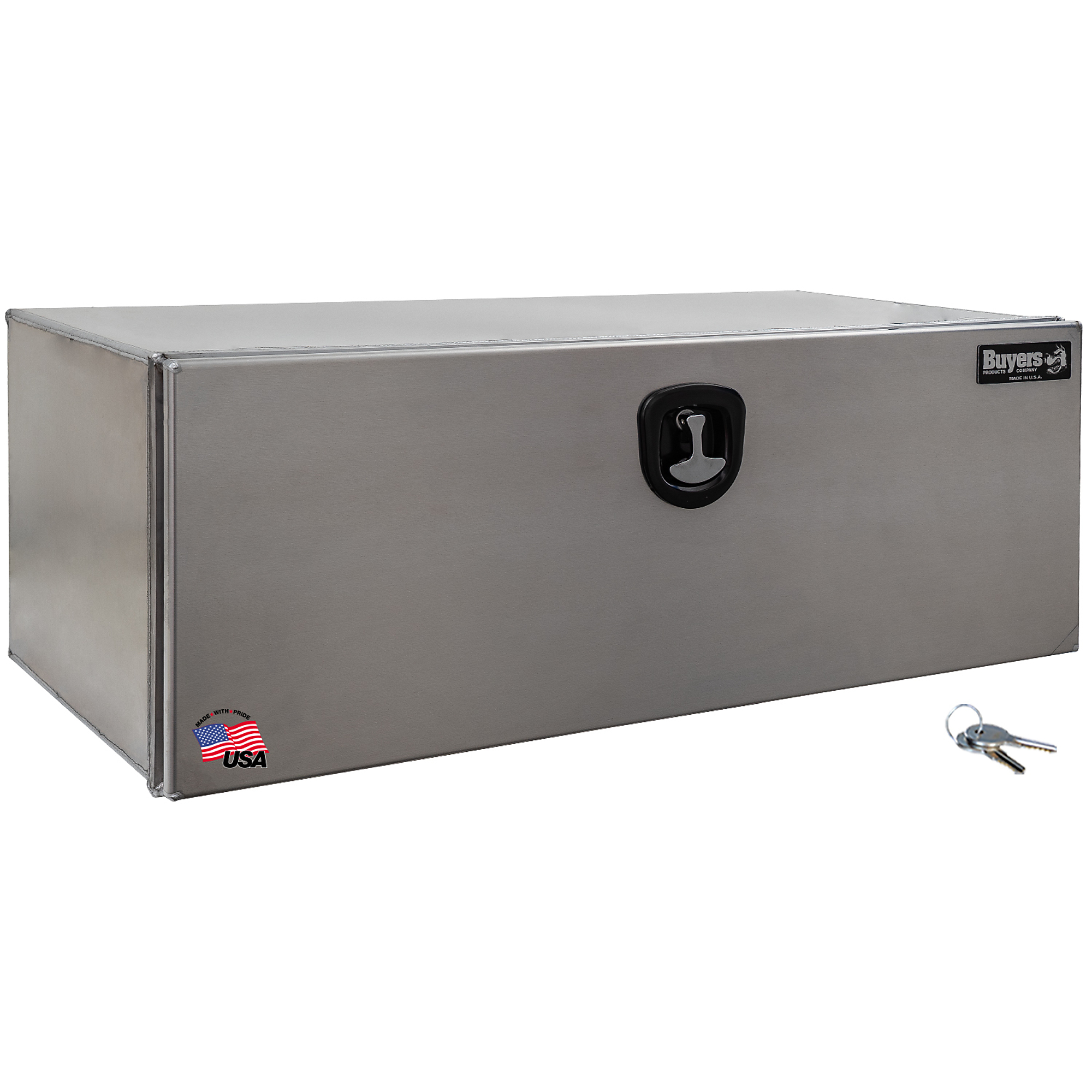 Buyers Products, 48x24x18 Pro Series Underbody Truck Tool Job Storage Box, Width 48 in, Material Aluminum, Color Finish Smooth Silver, Model# 1706425